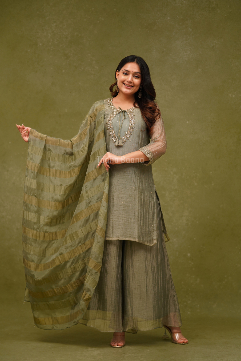 Dupatta Plazo Set