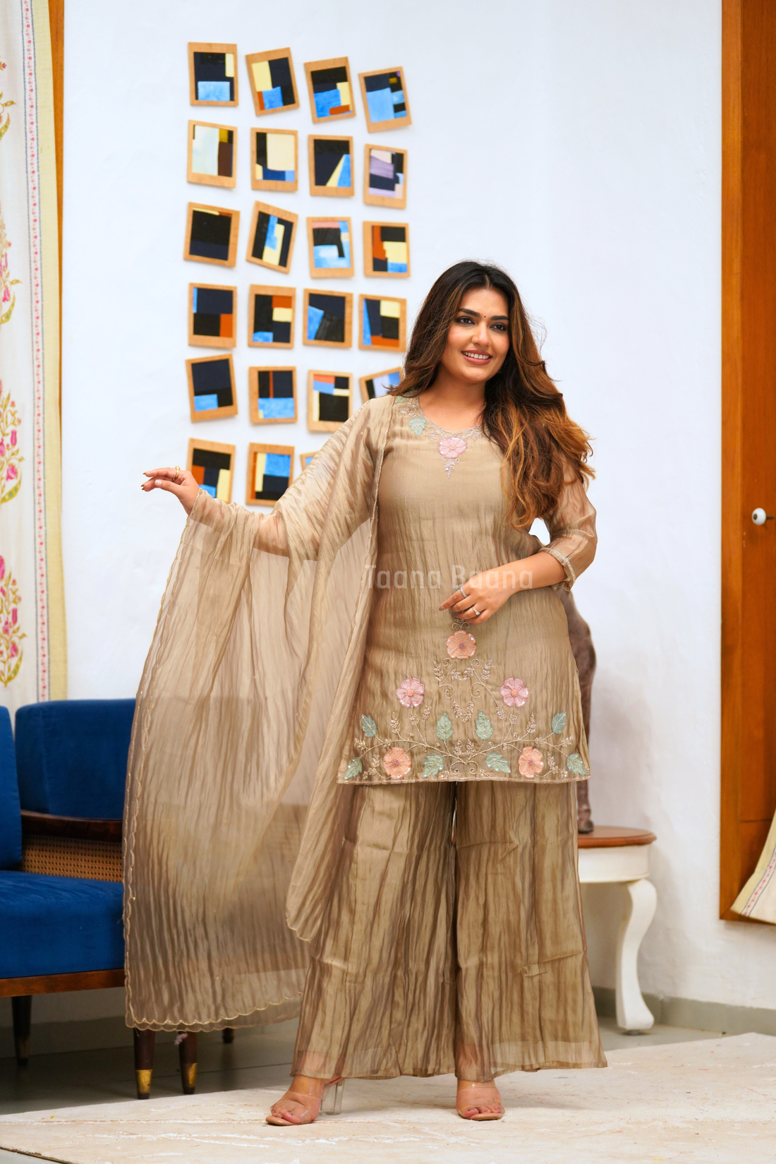 Dupatta Plazo Set