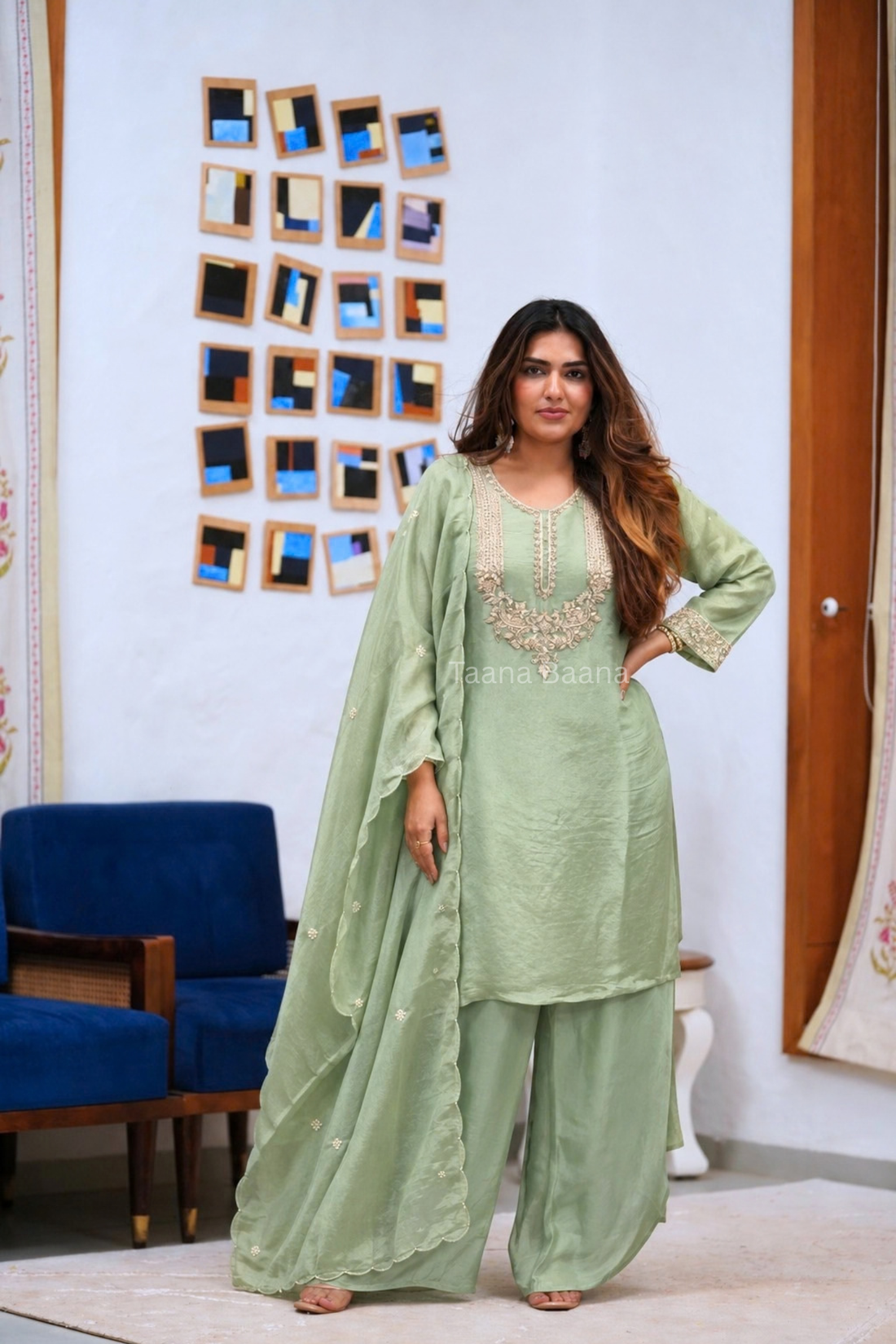 Plazo Dupatta Set