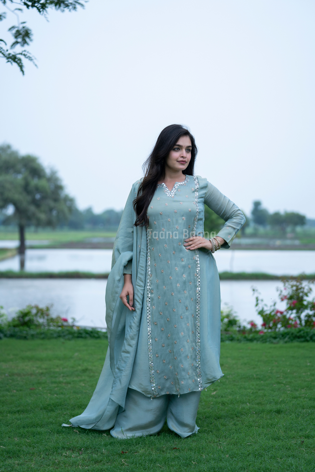 Dupatta Plazo Set
