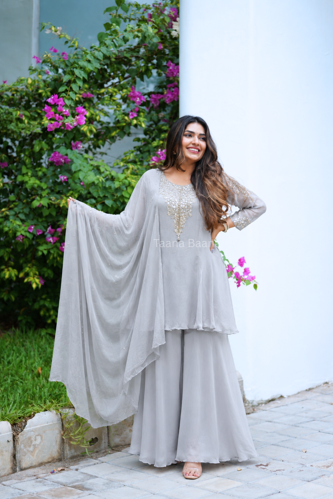 Dupatta Plazo Set