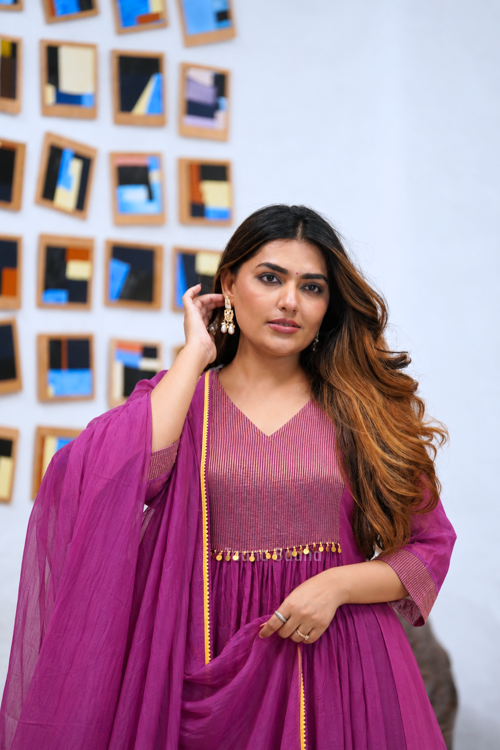 Anarkali Dupatta Set