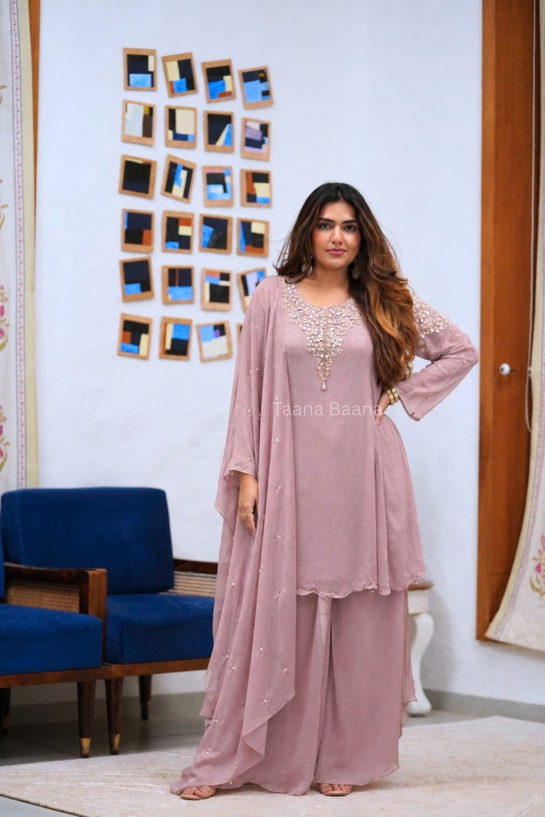 Dupatta Plazo Set