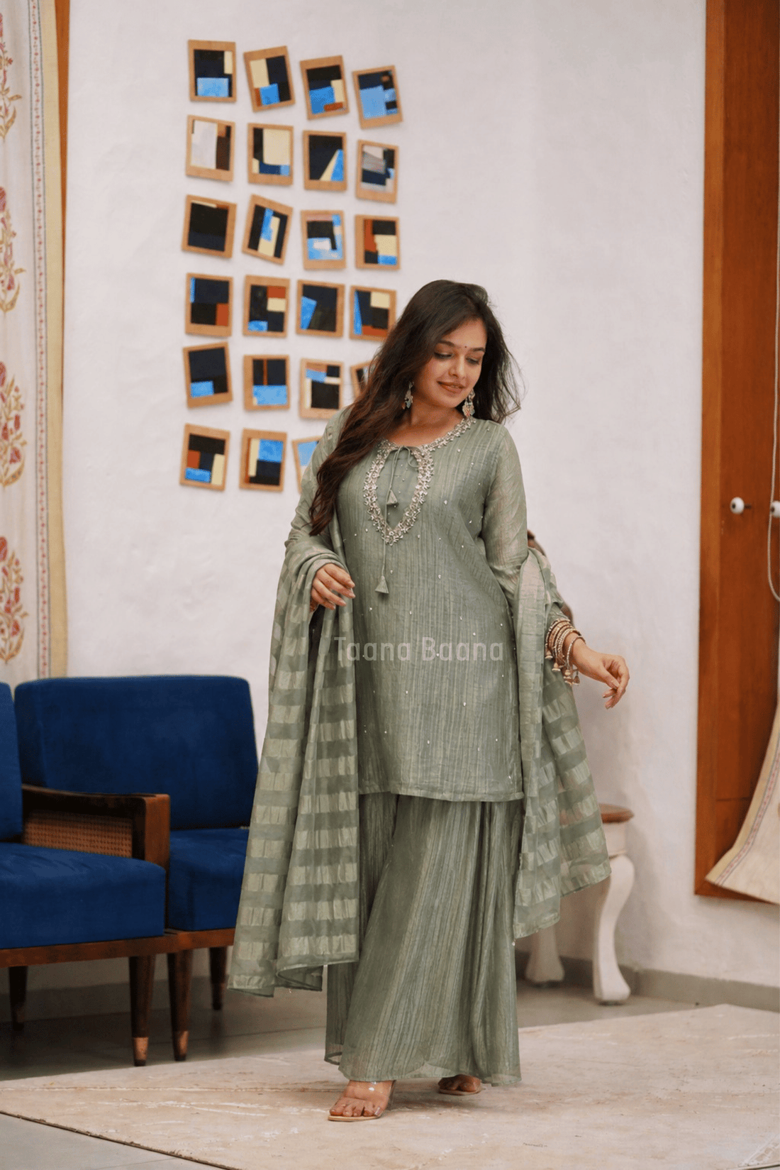 Dupatta Plazo Set