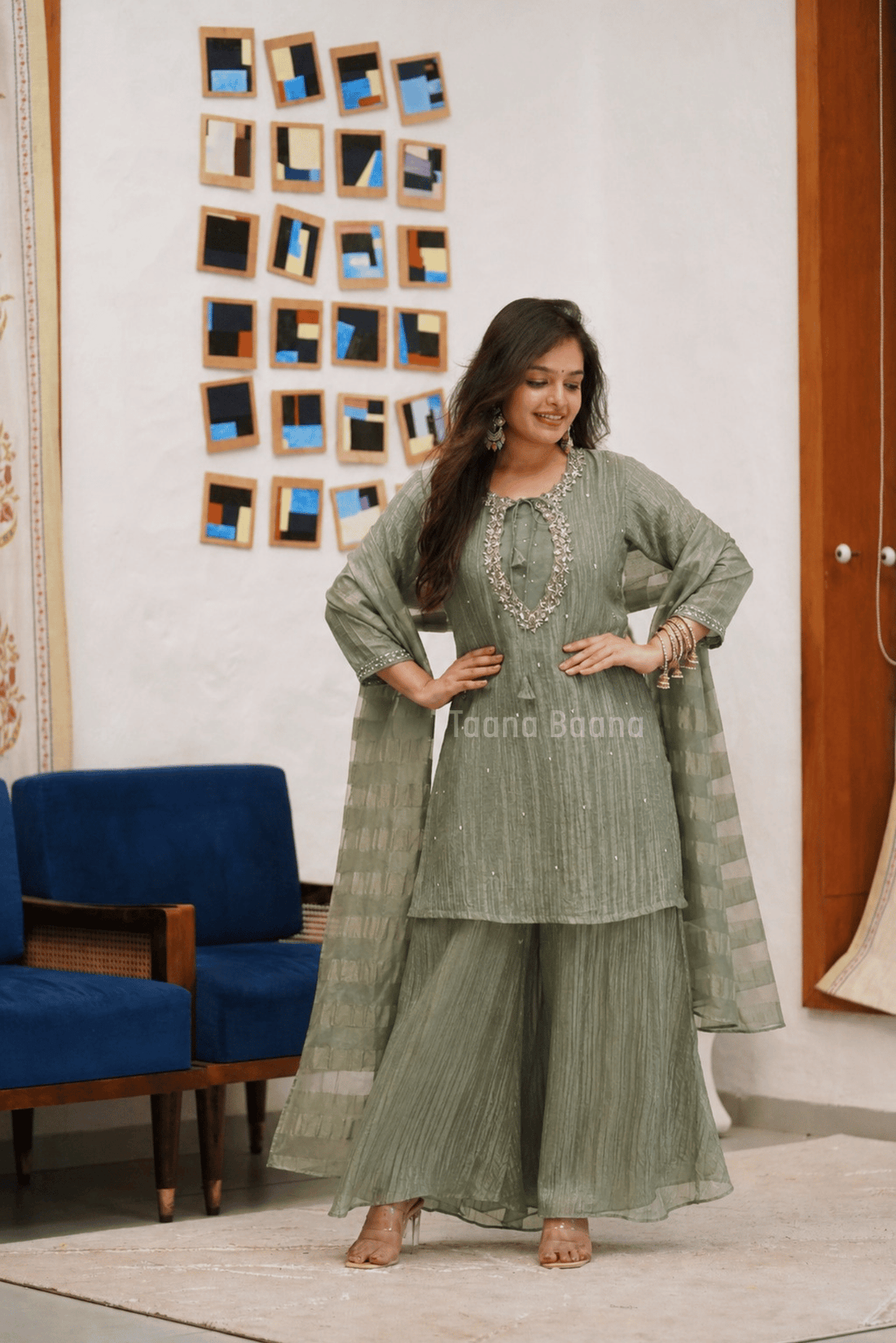 Dupatta Plazo Set