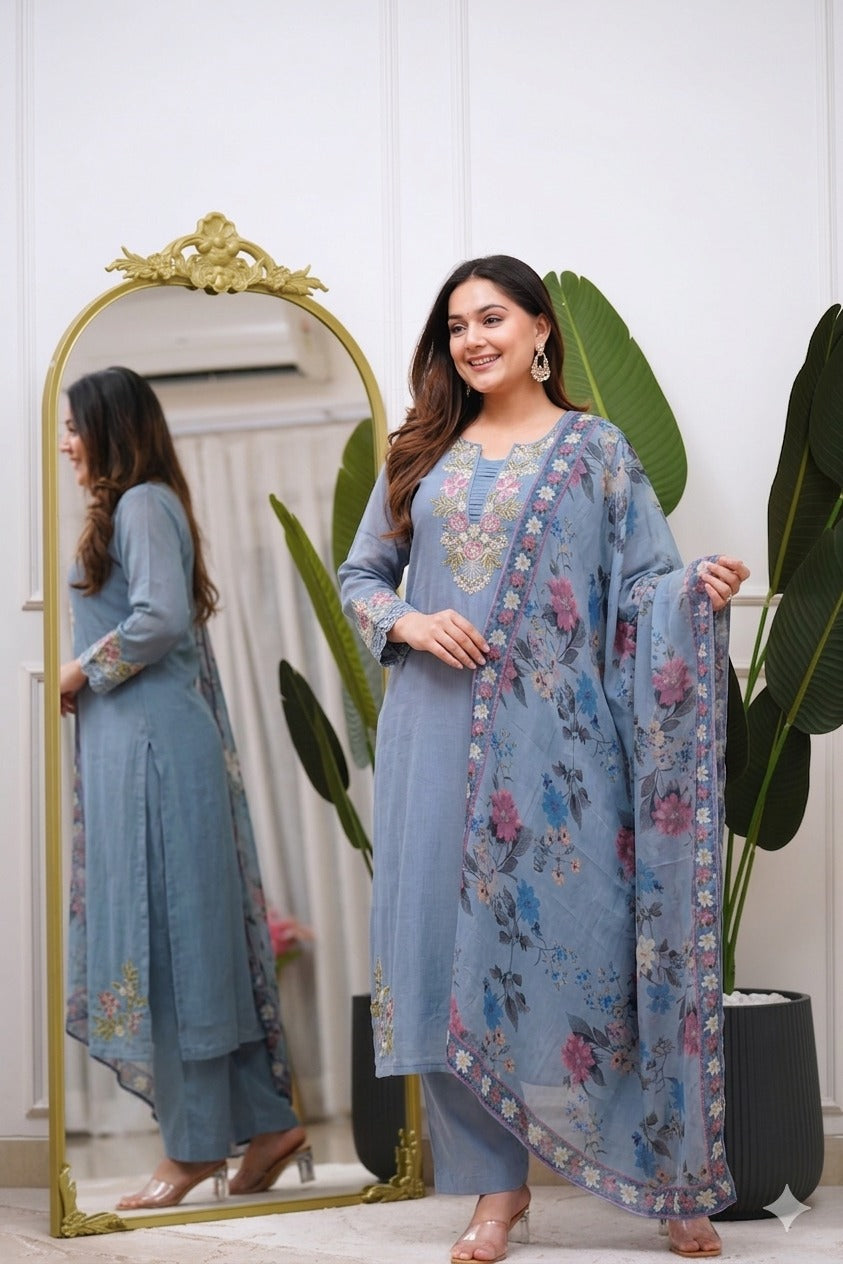 Dupatta Pant Set