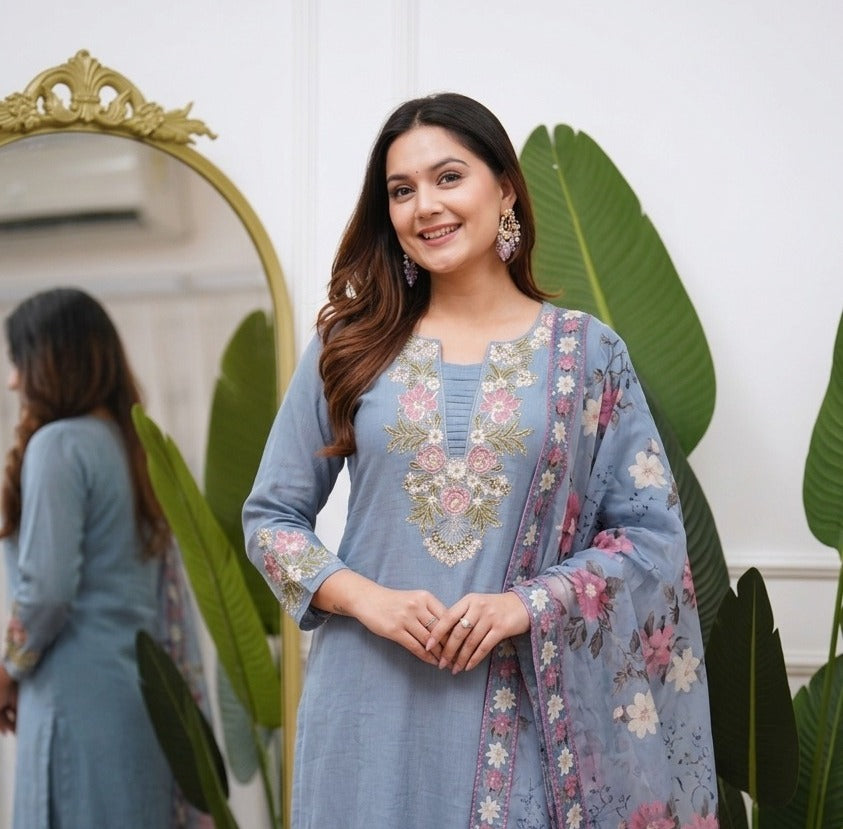 Dupatta Pant Set