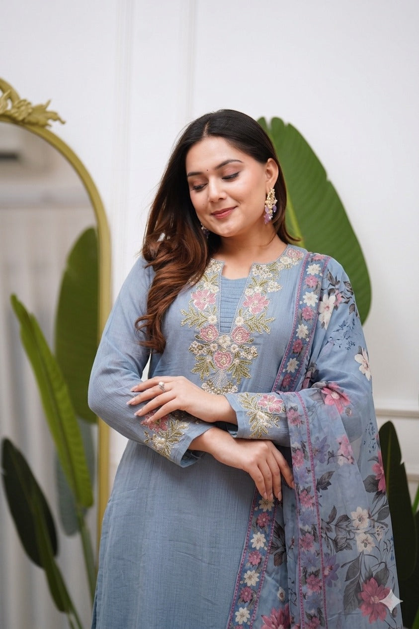 Dupatta Pant Set